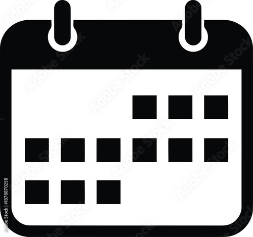 Business administration application feature organizer element corporate timetable routine scheduling date graphic illustration symbol vector