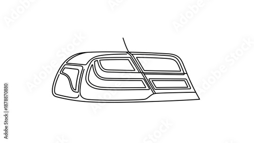 Simple black and white line drawing of a car.