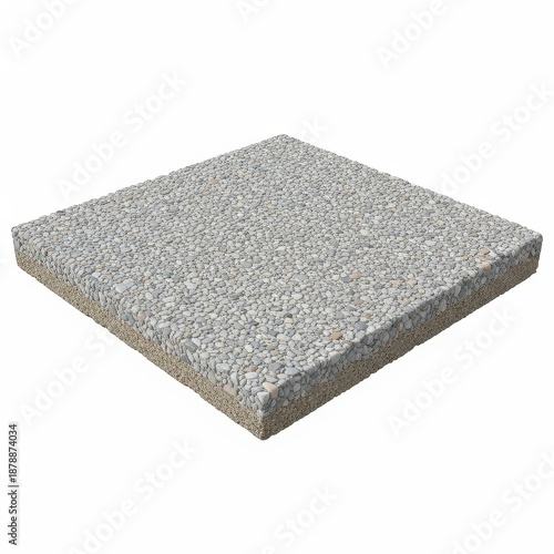 Permeable sidewalk tile with textured surface in neutral color  