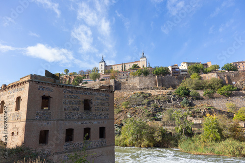 View of city Toledo and Alcazar of Toledo