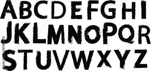 Alphabet letters in a bold black font