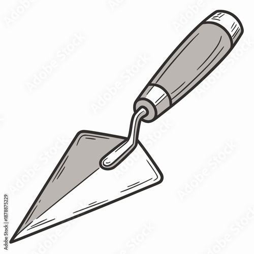 Construction trowel illustration