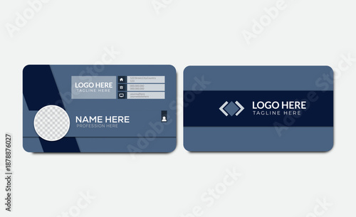 Modern minimal professional corporate business card design template