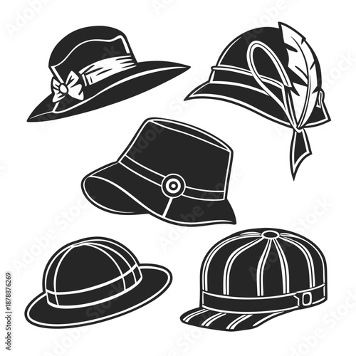 Collection of vintage hats