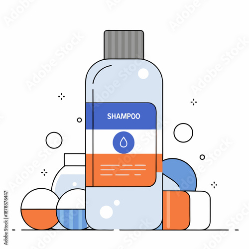 Shampoo bottle illustration
