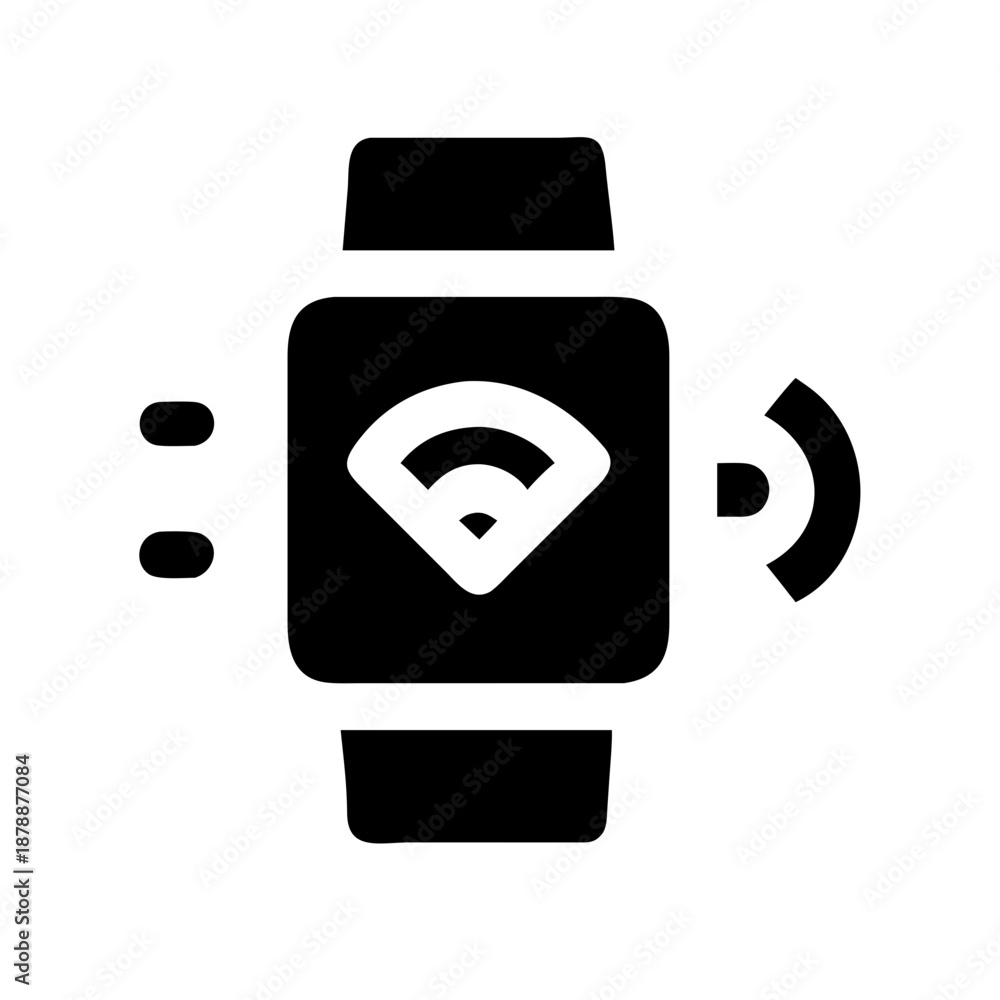 Obraz premium Smartwatch with connectivity icon