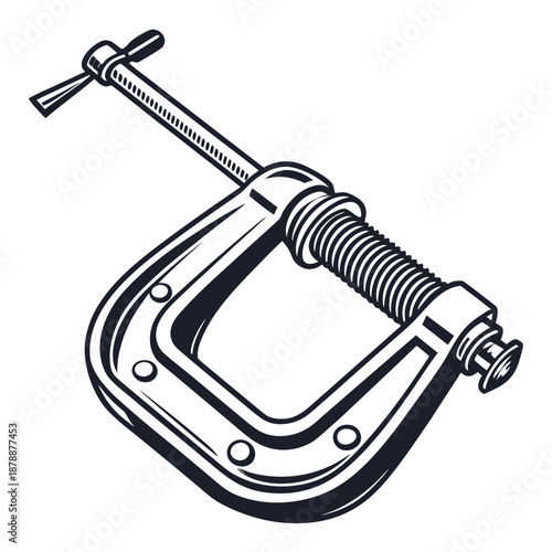 Vintage clamp illustration