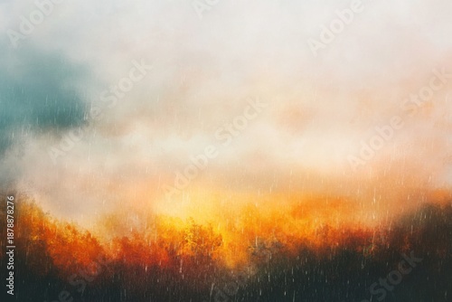 Abstract autumn sky with rain clouds