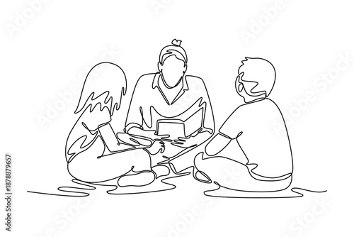 Personal Touch concept. Single line draw design. Vector graphic illustration