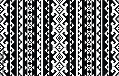 Ethnic Geometric Design.Ethnic Pattern in tribal, folk embroidery abstract art colorful. ornament print. Ethnic Geometric Design for wallpaper,carpet, clothing, fashion, fabric.
