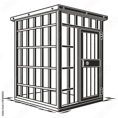 Prison cell illustration