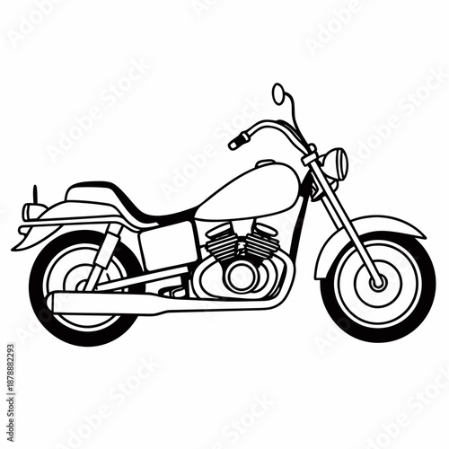 Classic motorcycle illustration