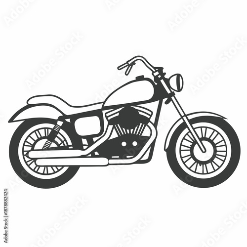 Classic motorcycle illustration