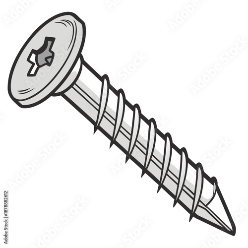 Close-up of a single screw