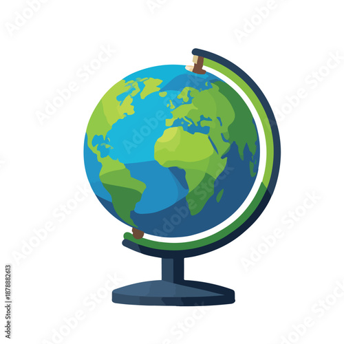 Earth Globe Map Geography Flat Vector Icon