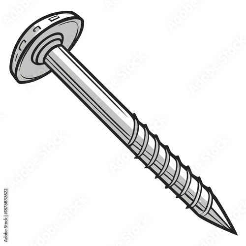 Close-up of a large screw