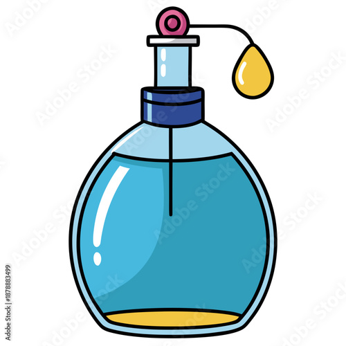 Blue perfume bottle