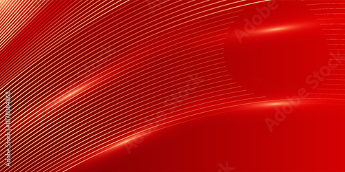 Abstract background design modern red and gold geometric elements vector illustration