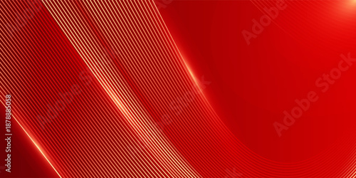 Abstract background design modern red and gold geometric elements vector illustration