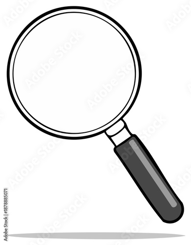 Magnifying Glass with Handle Illustration Searching for Information and Discovery