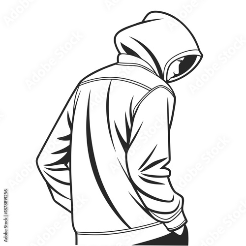 Hooded figure illustration