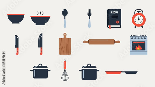 Kitchen Utensils and Appliances Collection.