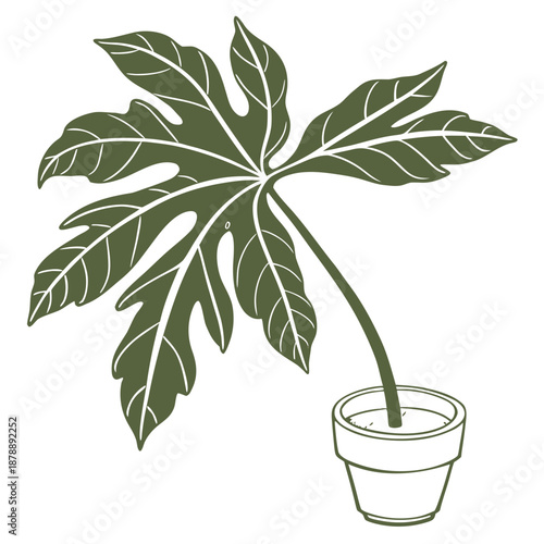 Illustration of a potted plant