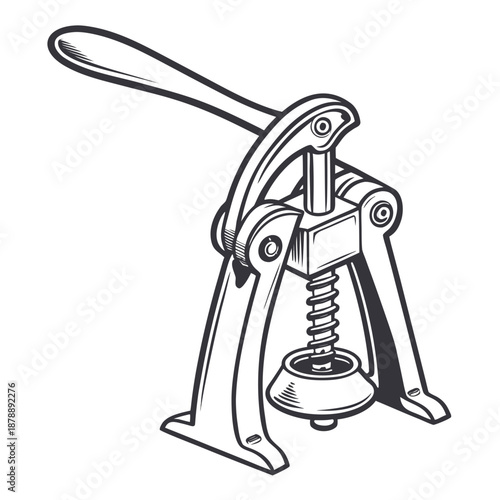 Vintage corkscrew illustration