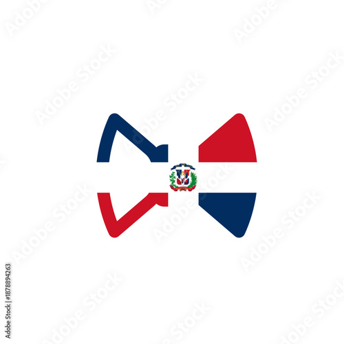 Wallpaper Mural Dominican Republic Flag Necktie In Icon Torontodigital.ca