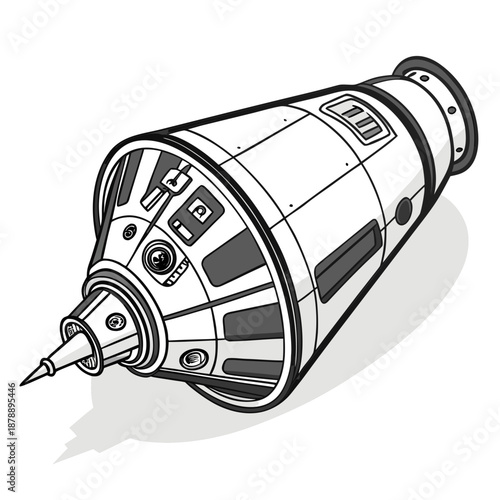 Futuristic hollow mechanic engine prototype