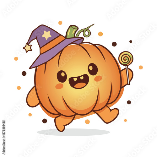 Toddler Halloween Outfit Cute Pumpkin Vector Design