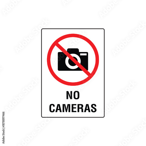 No Cameras Allowed Prohibition Sign
