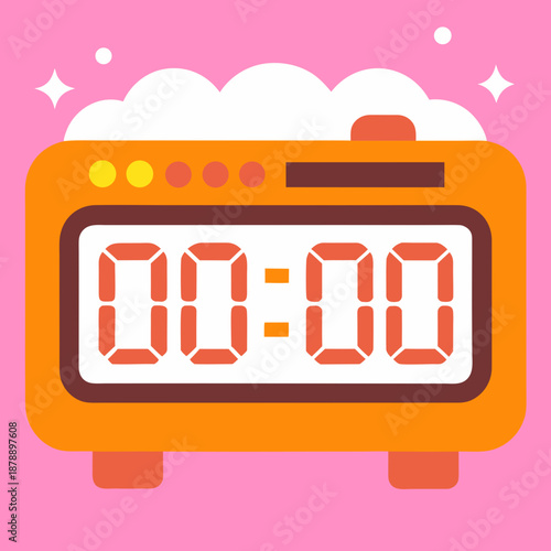 Digital clock illustration