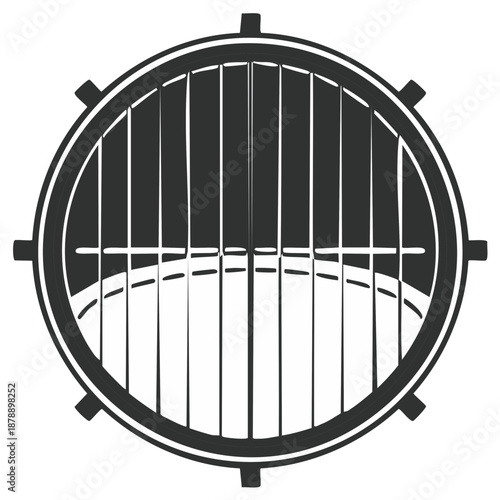 Grill graphic design emblem for cooking outdoor food
