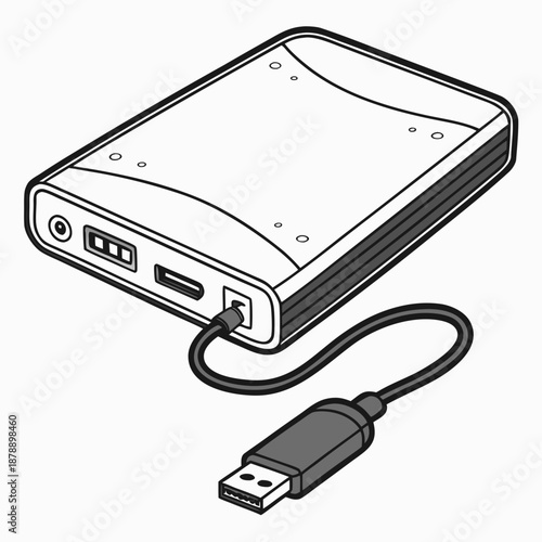 External hard drive with usb cable