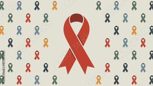 Awareness ribbons in various colors Vector
