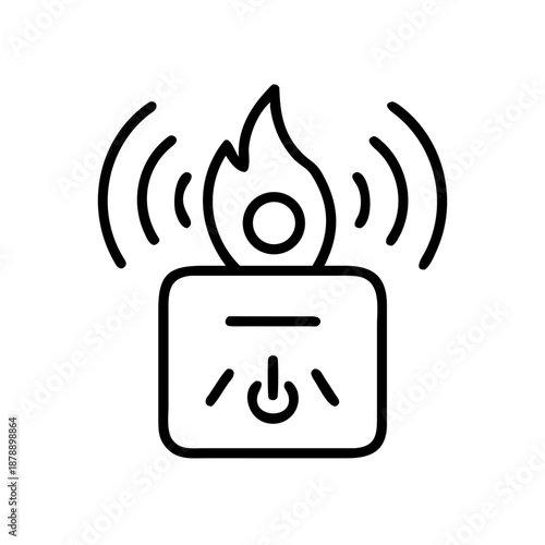Wireless heating device icon
