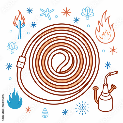 Diy heater coil illustration