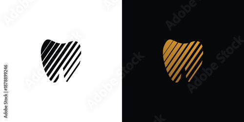 Elegant and luxurious dental logo design