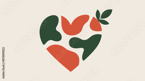 Abstract heart shaped design Vector