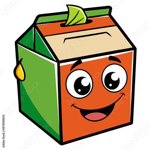 Cartoon milk carton