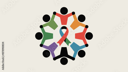 Unity in support of cancer awareness Vector