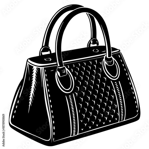 Black and white handbag