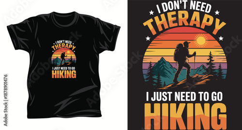 Hiking Graphic vector t shirt design print