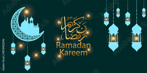 Islamic greeting cards beautiful illustration background