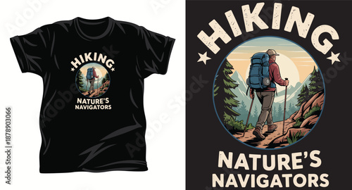 Hiking Graphic vector t shirt design print