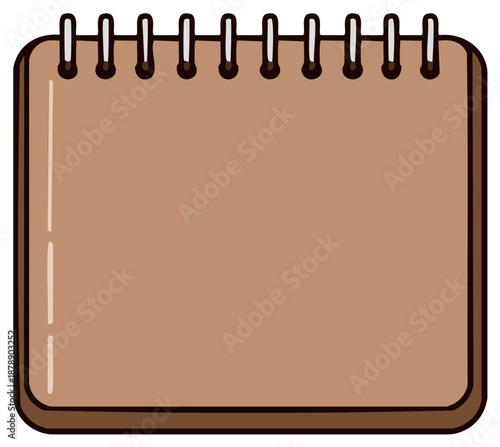 Cartoon Notepad Illustration for Sketches Notes and Ideas