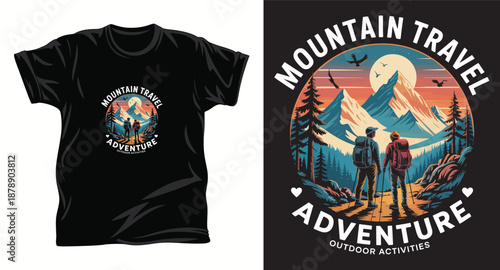 Hiking Graphic vector t shirt design print