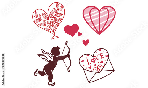 valentine's day vector icon design bundle