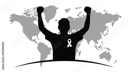 Global triumph over adversity Vector